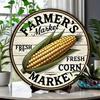 Vintage Metal Wall Art Corn Farmer Market Kitchen Decor