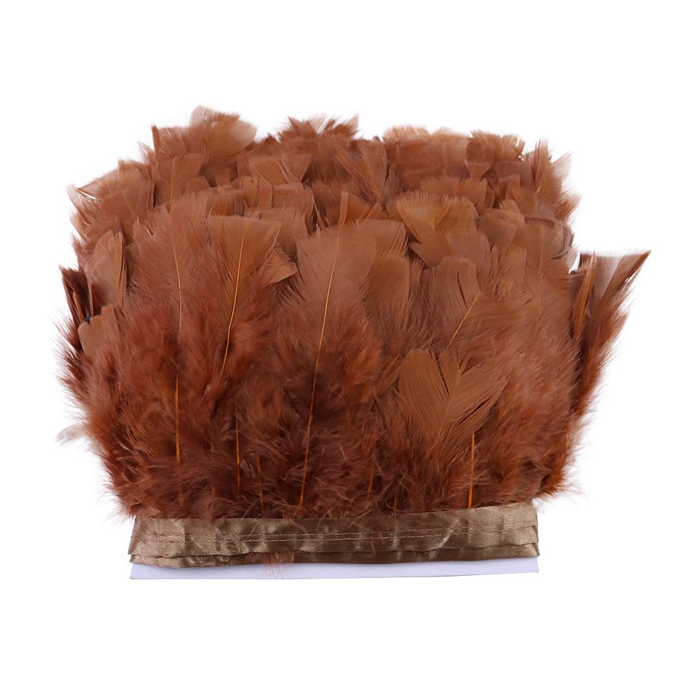 10-15cm Green Turkey Feather Trim Ribbon Fringe For Crafts Wedding Dress Decor Sewing Accessories Plumas 1Meter Long