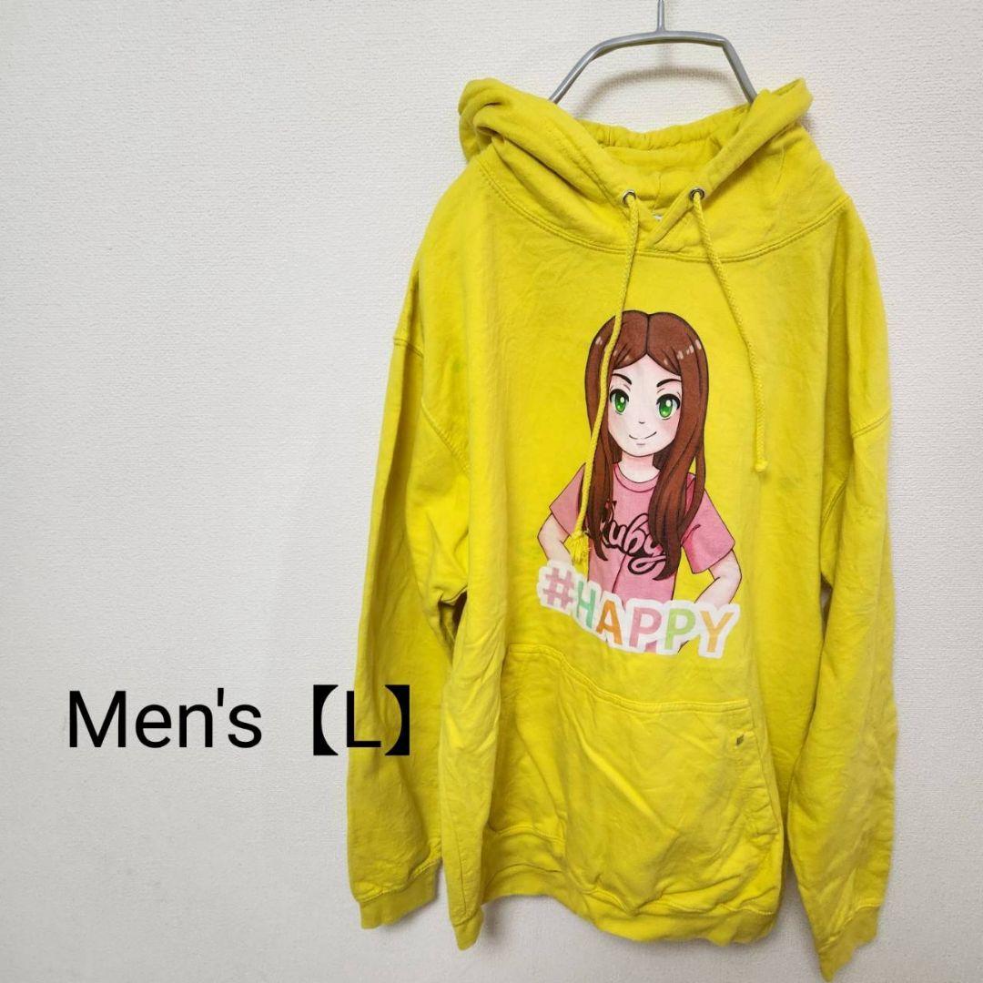 

[USED] Yellow Hoodie, Size L, Anime Character