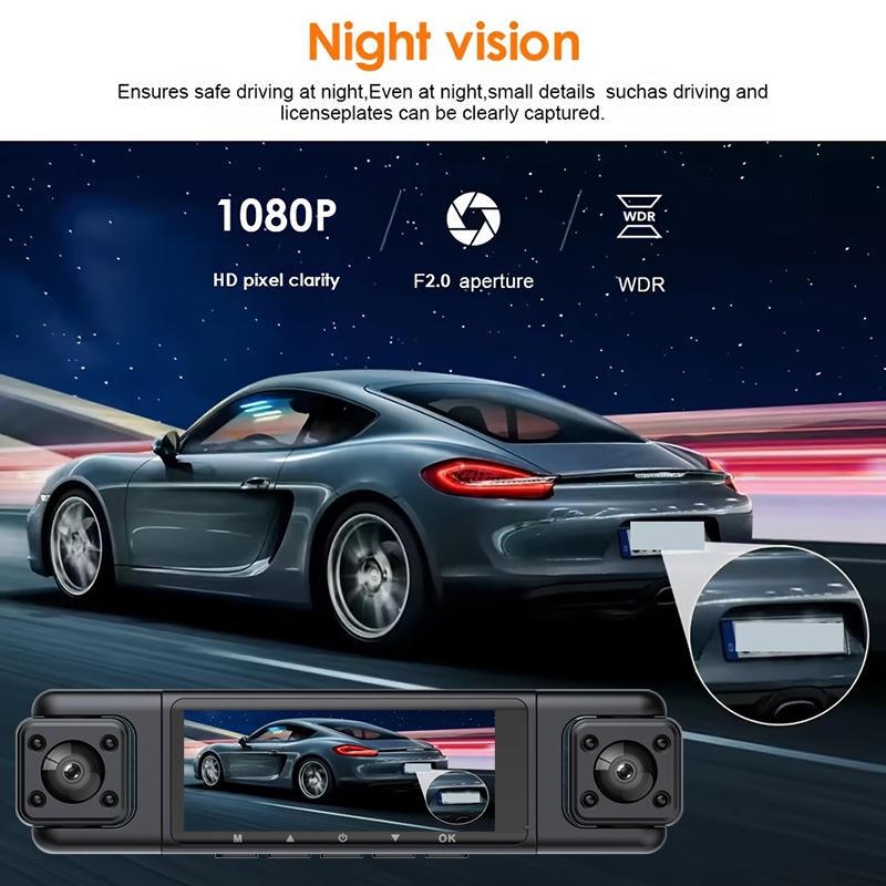 Car DVR 1080P Dash Cam NEW 360° 3/4 Channel Driving Camera with Front Left Right Rear Night Vision 2.0 Car Assecories