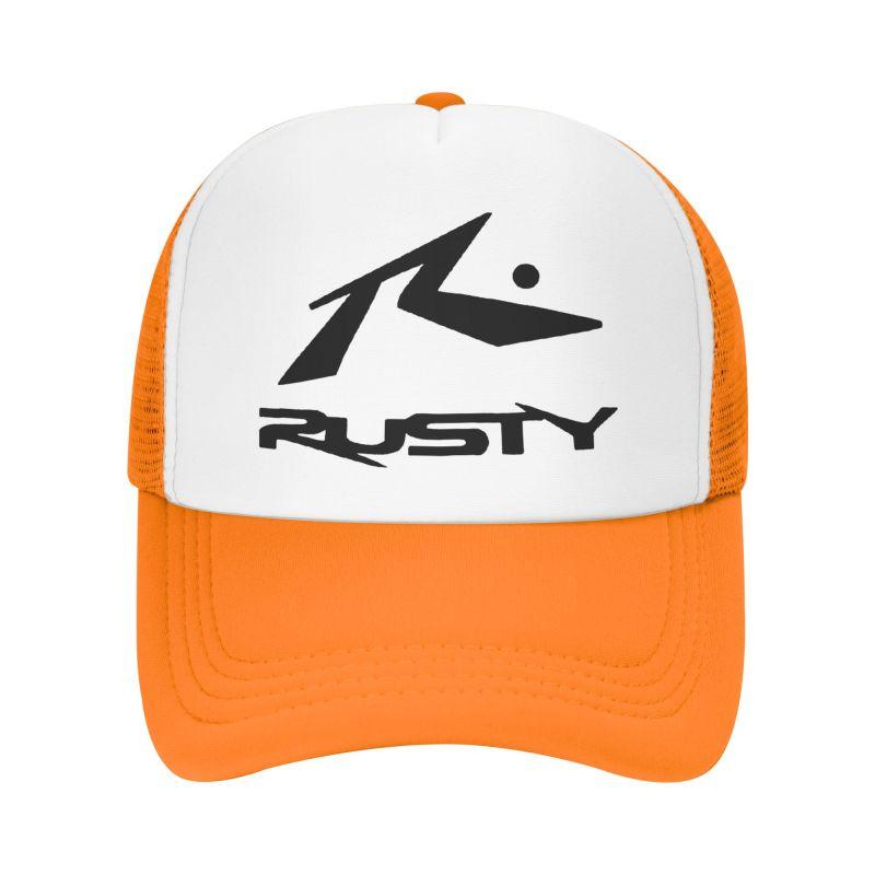 New Rusty Men TV Screen Graphic Print Baseball Cap Casual Unisex Breathable Sun Visor Snapback Hat Summer Mesh Trucker Hats