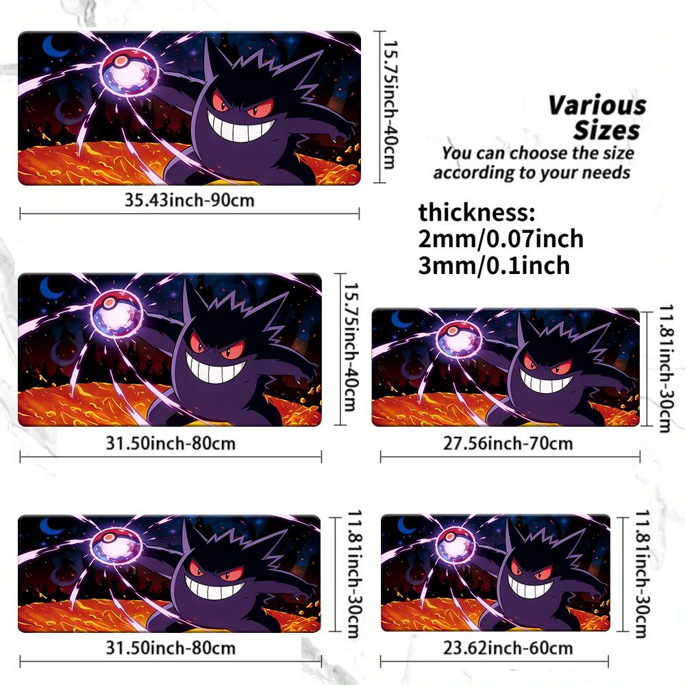 Cute Pokemon Characters Gaming Mouse Pad NonSlip Desk Mat 30x80x0.2cm