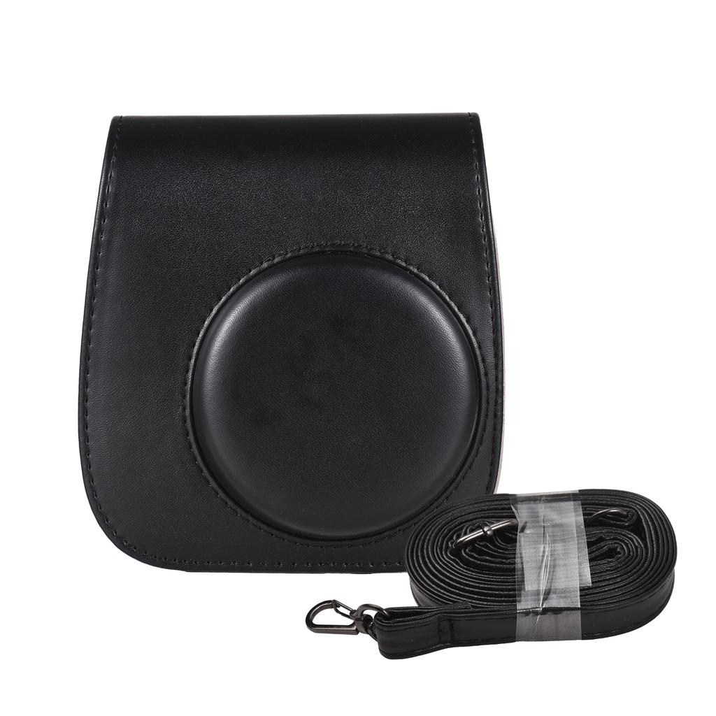 Instant Camera Storage Case Camera Bag PU Leather Magnetic Buckle with Shoulder Strap Compatible with Fujifilm Instax