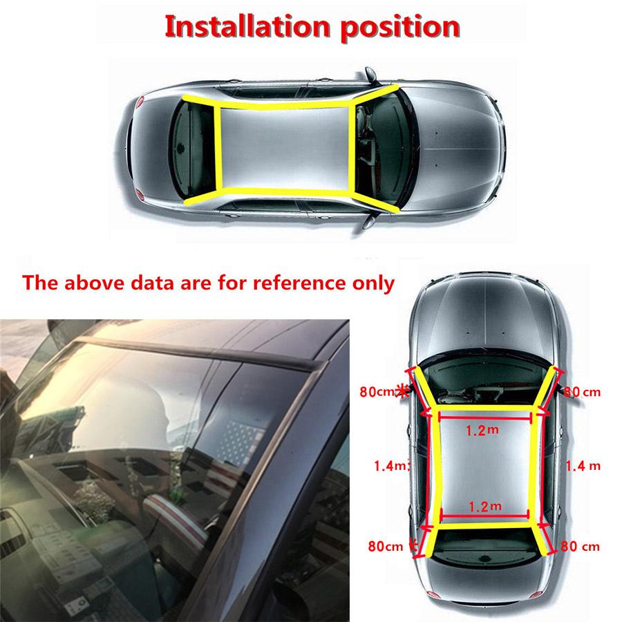 1pcs Universal 3m Rubber Seal Car Front Rear Windshield Sunroof Waterproof Dustproof Edge Strip Trim All Weather