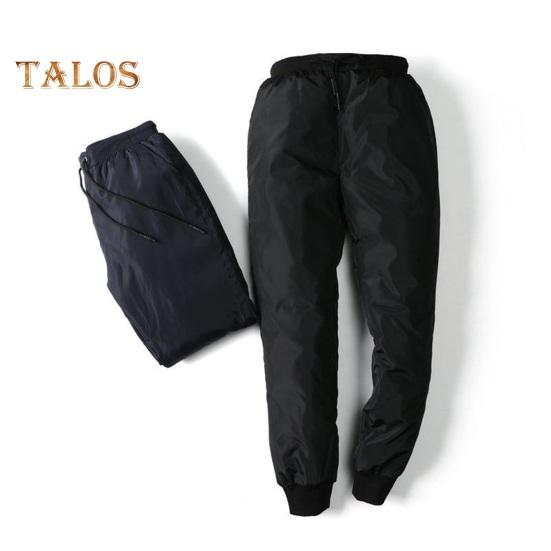 Zimní pánské vycpané kalhoty Silný elastický pas Větruodolné Teplé péřové kalhoty Nadměrná velikost Vodotěsné Pánské kalhoty pro muže středního věku Otce pro venkovní každodenní nošení