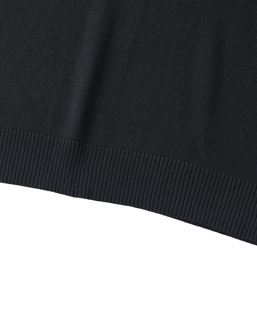 ANALOG MOOD Sepia Drop Short Sleeve Knit (Charcoal)