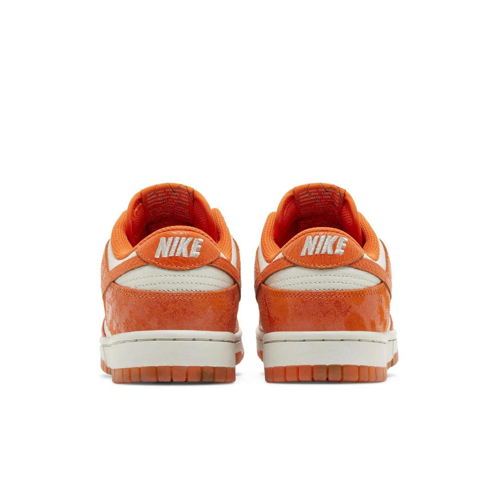 Nike Womens Dunk Low 'Cracked Orange' (women's sizes) Light Bone / Safety Orange / Laser Orange Skate Shoes FN7773 001