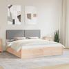 Bed Frame with Upholstered Headboard Light Grey 180 x 200 cm