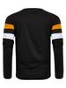 Plus Size Men's Color Block Crew Neck Long Sleeve Base Layer Pullover for Autumn & Winter