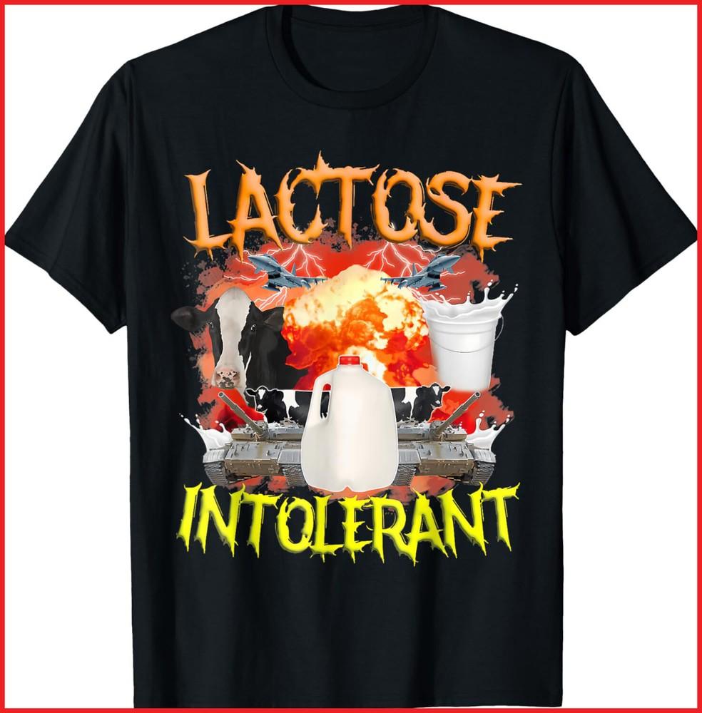 Футболка для непереносимых лактозу Смешная Сарказм Странно Специфичный Мем черная футболка Унисекс футболка XXXXL