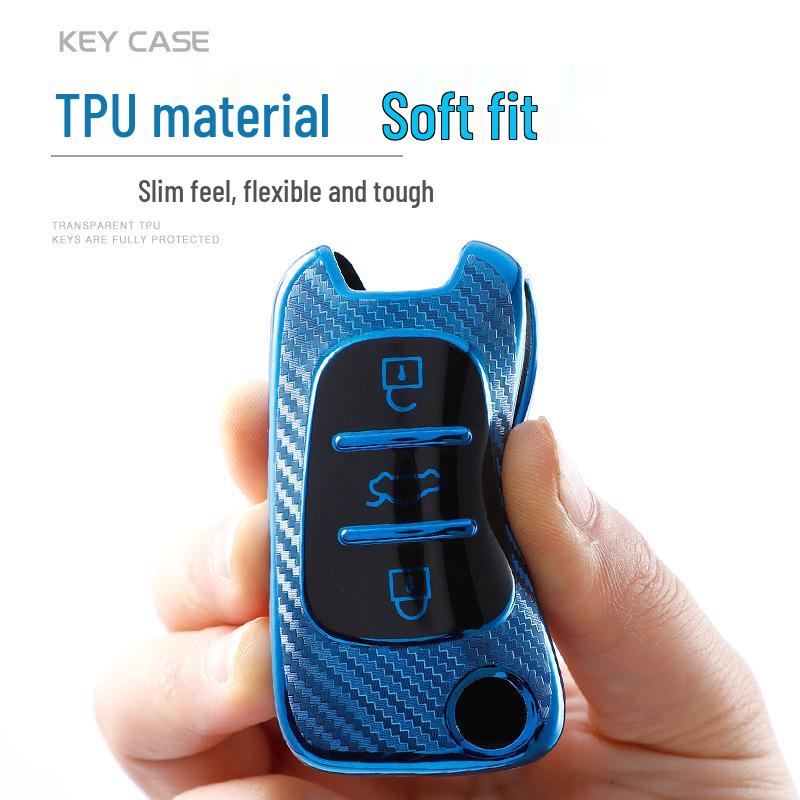 Hyundai C06H Carbon Fiber TPU Car Key Cover