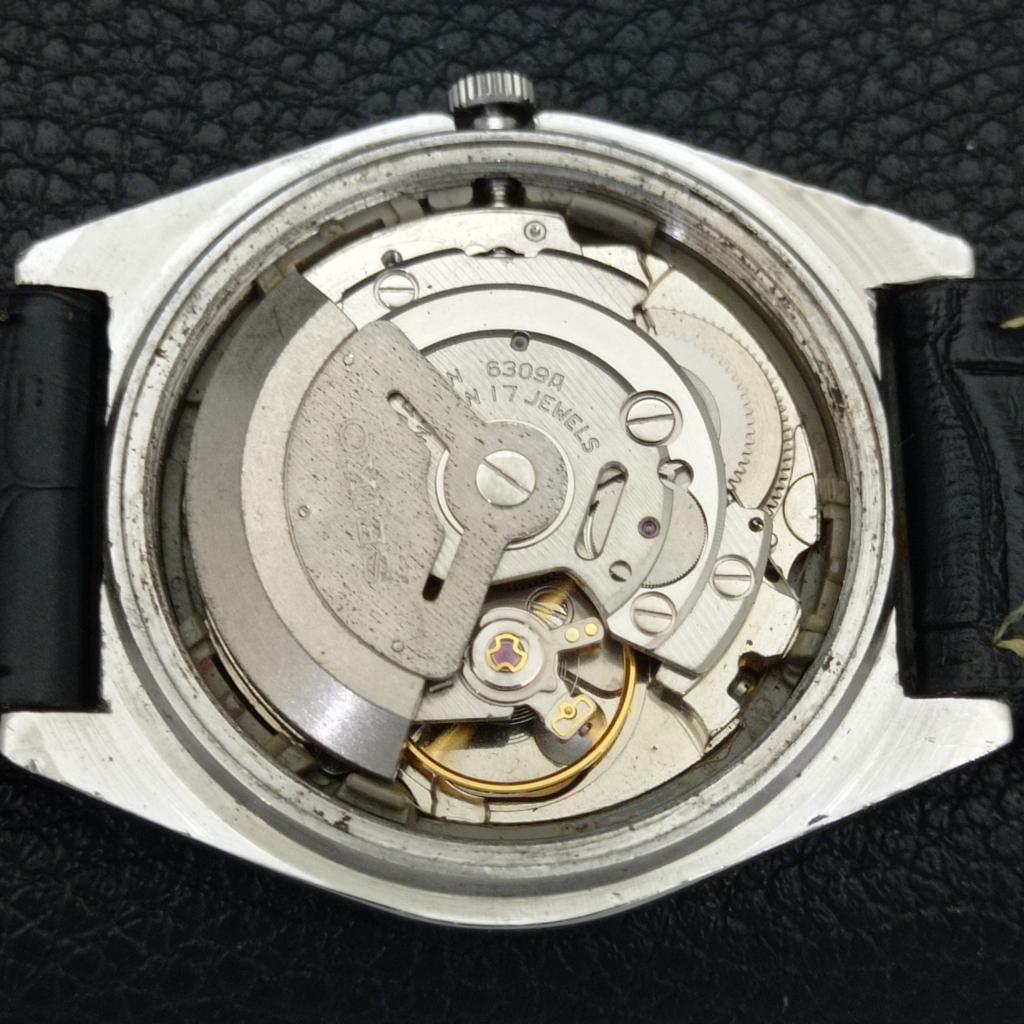 JAPAN VINTAGE SEIKO 5 AUTOMATIC 6309A MENS ARABIC WHITE DIAL WATCH a701423-5