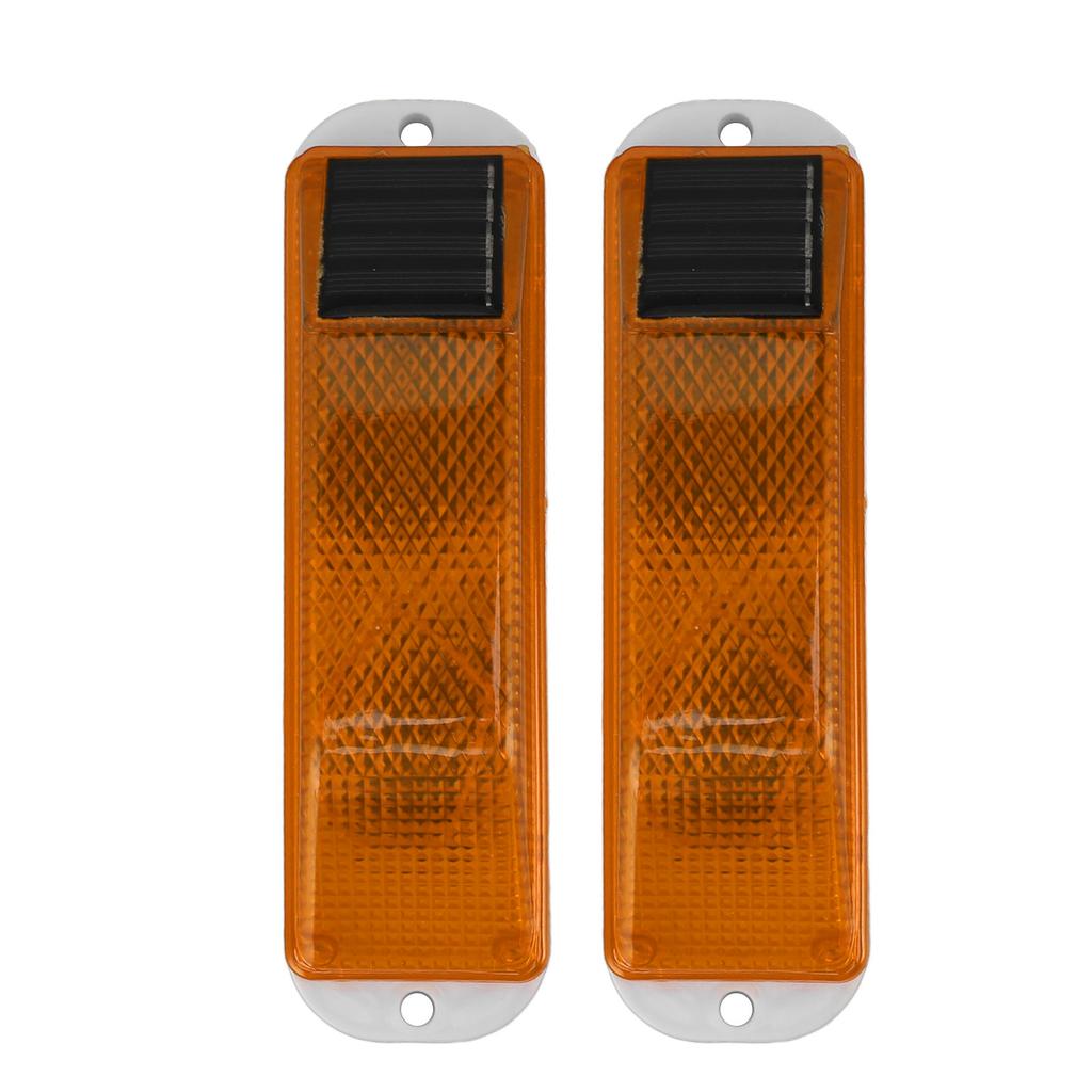 2pcs Solar Strobe Warning Light LED Warning Lamp High Bright Waterproof Light Control Flashing Bcon Barricade Construction Traffic Light