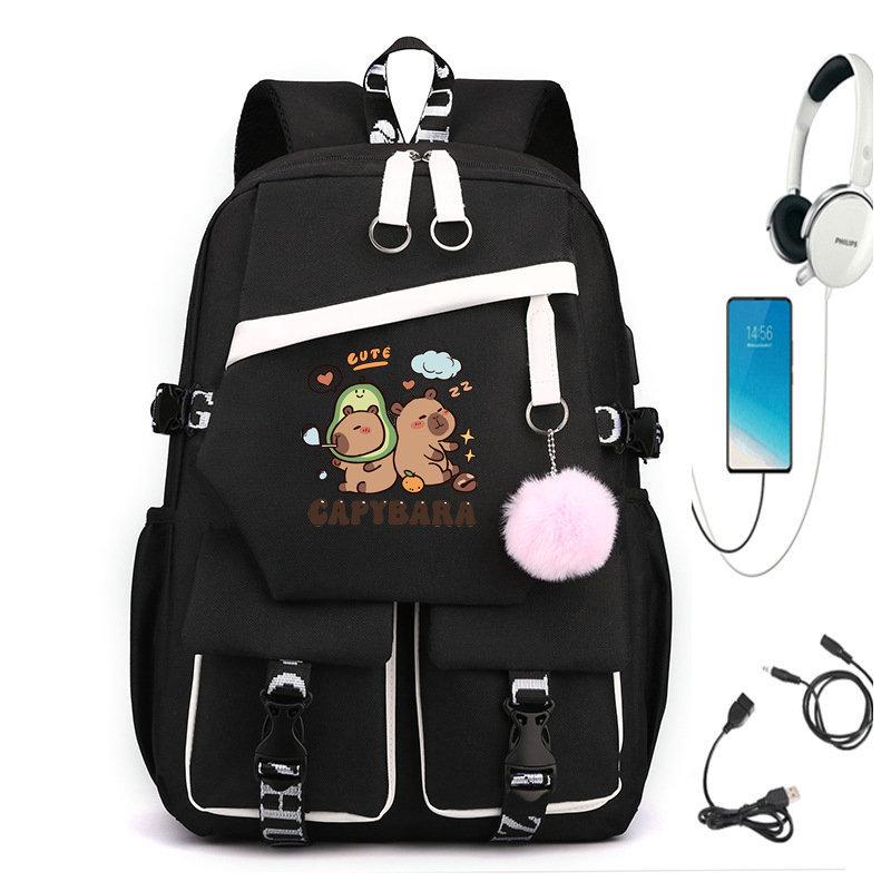 Kapibara Peripheral Backpack Female Japanese Cute Elementary School Elementary School High School Large Capacity School Bag