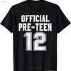 12 Official Pre T Shirtn 12th Birthday Boy S Year Old Shirt Vintage Washed Casual Versatile Designer Clothes Slightly Soft