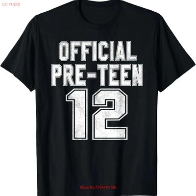 12 Official Pre T Shirtn 12th Birthday Boy S Year Old Shirt Vintage Washed Casual Versatile Designer Clothes Slightly Soft