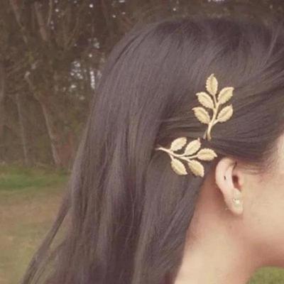 Creative Shape Leaf Olive Branches Wedding Hair Accessories Olive Branches Leaves Bride Hairpin Side Folder Jewelry Hairwear