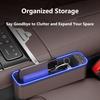 Car Seat Clip Gap Storage Box with Lamp Charging Interior Decor Storage Artifact Auto Supplies Seat Gap Filler Organizer