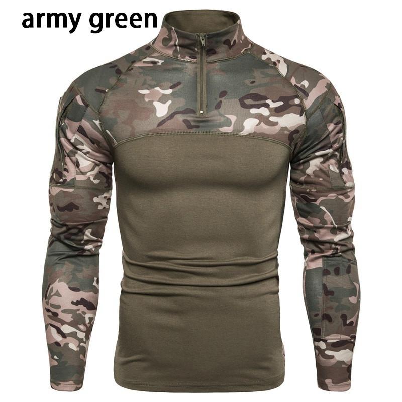 

Men s Athletic T-Shirt Long Sleeve Outdoor Hiking Shirt Climbing Shirt XXXL армія зелений колір