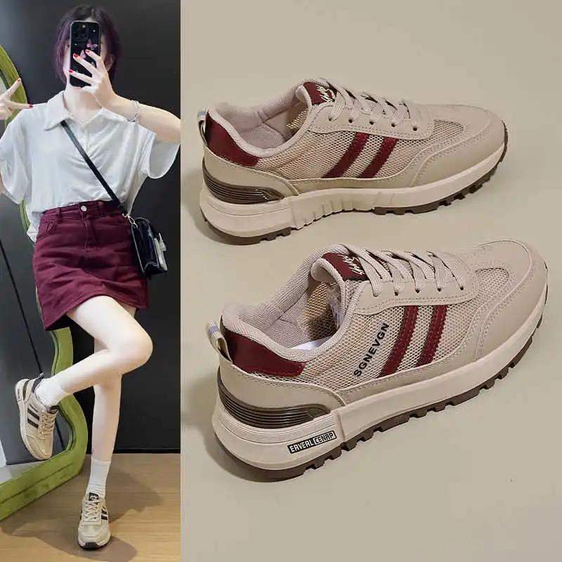 Fashion Round Foot Increases Height Best Selling Vulcanize Sneakers Women Trends Ladies Golf Shoes Sports Luxury Brand Daily