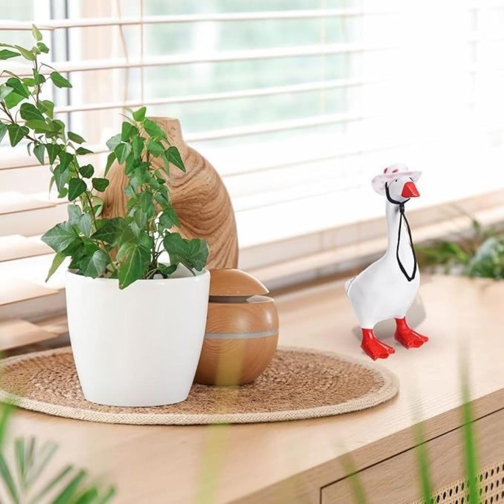 Statue Outfit Mini Desk Goose Hat with Rope Goose Statue Cap New Cowboy Hat  for 7 Inch Goose