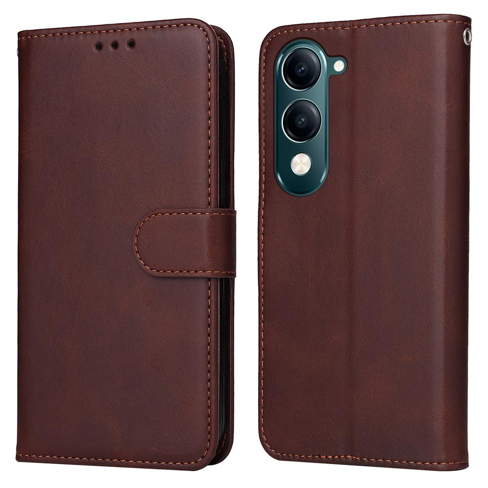 For Vivo Y29s 5G/Y04 4G Case Wallet PU Leather Folio Flip Phone Cover