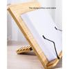 Wood Textbook Book Stand 6 Angles Adjustable Book Holder with Metal Page Clips for Music Scores Cook Recipe Tablet