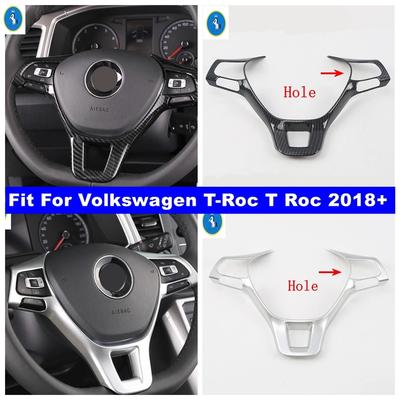 ABS Car Steering Wheel Control Button Switch Decor Frame Cover Trim Accessories For Volkswagen T-Roc T Roc 2018