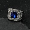 S925 sølvring ny full diamant tredimensjonal farge diamant perle personlig ring for menn