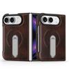 360 Rotating Magnetic Kickstand Skin Feel Leather Case for IPhone Ultra 18 Fold Wide Shockproof Wireless Charge Slim Fit Cover