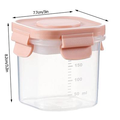 Recipient pentru alimente pentru bebeluși, sigur pentru cuptorul cu microunde, 200 ml, cutie portabilă de depozitare a alimentelor pentru nou-născuți cu cântare