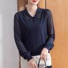 Xuexi Women's Autumn 2025 Knitted Long-Sleeve T-shirt