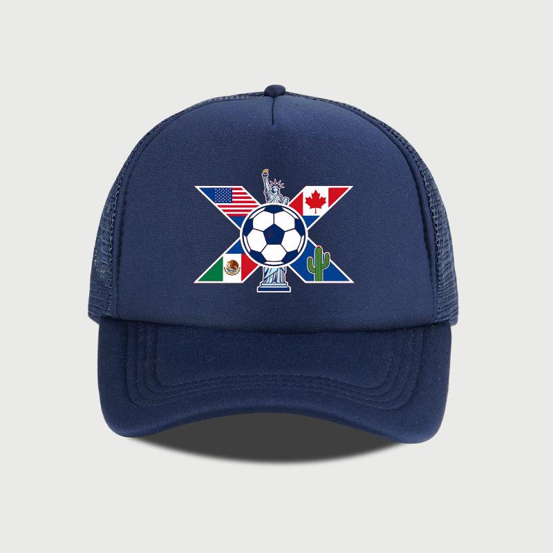 Football-Printed Mesh Cap Lightweight, Breathable, Adjustable Sporty Style Unisex Football Events Gift For Football Enthusiasts