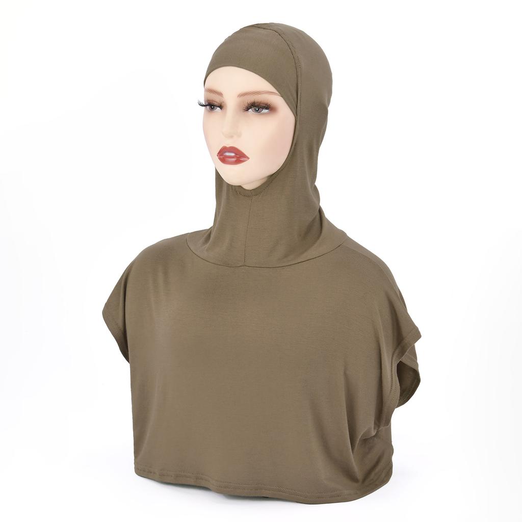 Muslim Islamic Inner Hooded Hijab Women Basic Vest Sleeveless Bottoming Shirts Islamic Clothing Turkey Arab Abaya Tops