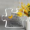 2D Flat, "To My Son" Acrylic Desk Decor Plaque, Floral Design & Butterflies Suitable for Wall Decoration, Porch, Room, Villa, Accents Home, Hallway, o