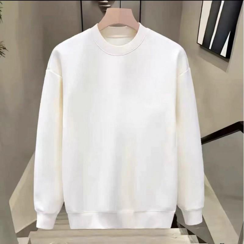 Mens Heavyweight Crewneck Sweatshirt Long Sleeve Casual Streetwear 2025 Teenagers Loose Fit