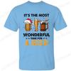 Men's Funny T-shirt Clothing It's The Most Wonderful Time for A Beer Christmas Tee Shirt Reindeer Drinking Graphic Tees Clothing