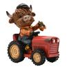 Country Living Highland Cow on Tractor
