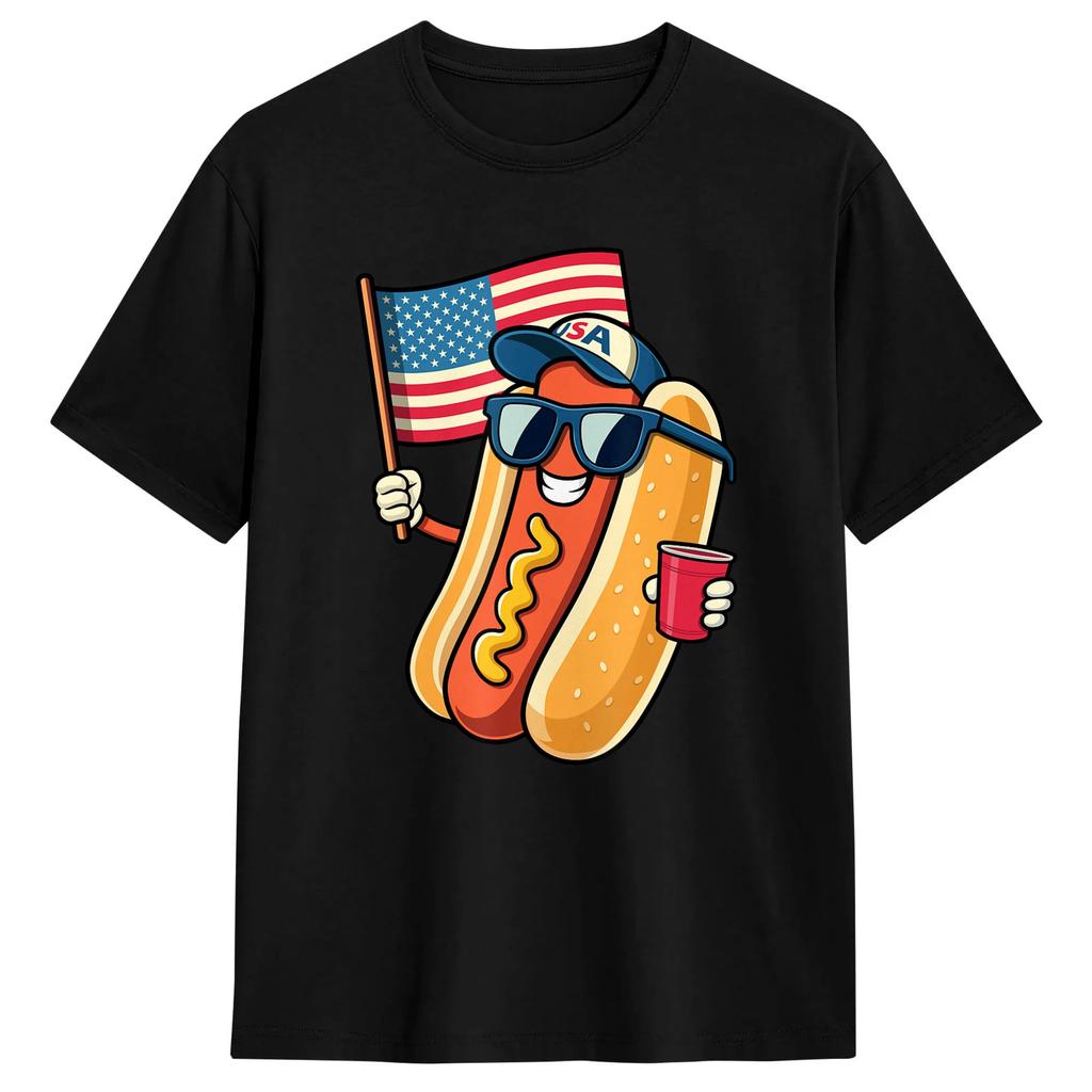 Funny Bad Day To Be A Hotdog 4th Of July Independence Day T Shirt Summer Fashion T Shirts Cotton Oneck Plus Size 5xl Top Tees