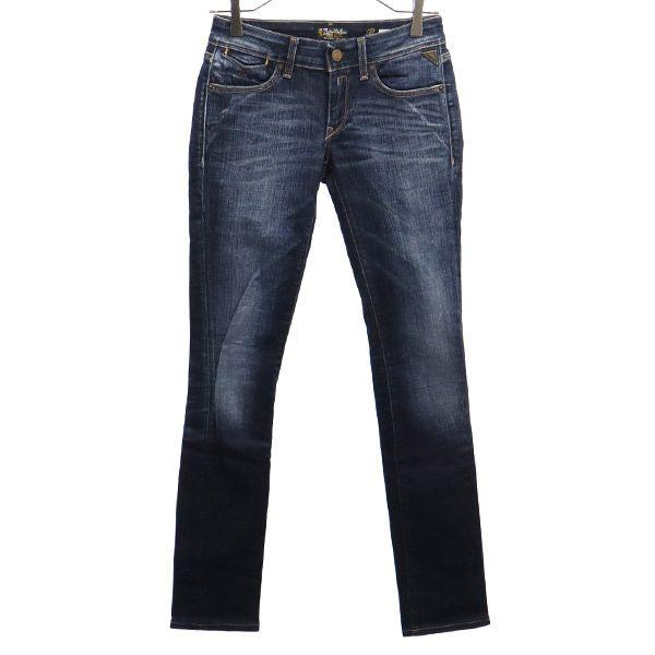 

REPLAY One point logo Straight denim pants W25 blue jeans Women Used