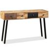 VidaXL Table console Teck massif de récupération 120 x 30 x 76 cm