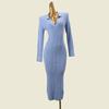 Australian Brand Polo Collar Silm Sheath Dress Foreign Trade Original Order Knitting Dress