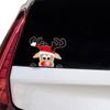 Santa & Reindeer Window Sticker Car Window Ornament Holiday Window Cling Unique Vehicle Adornment Easy to Apply Sticker