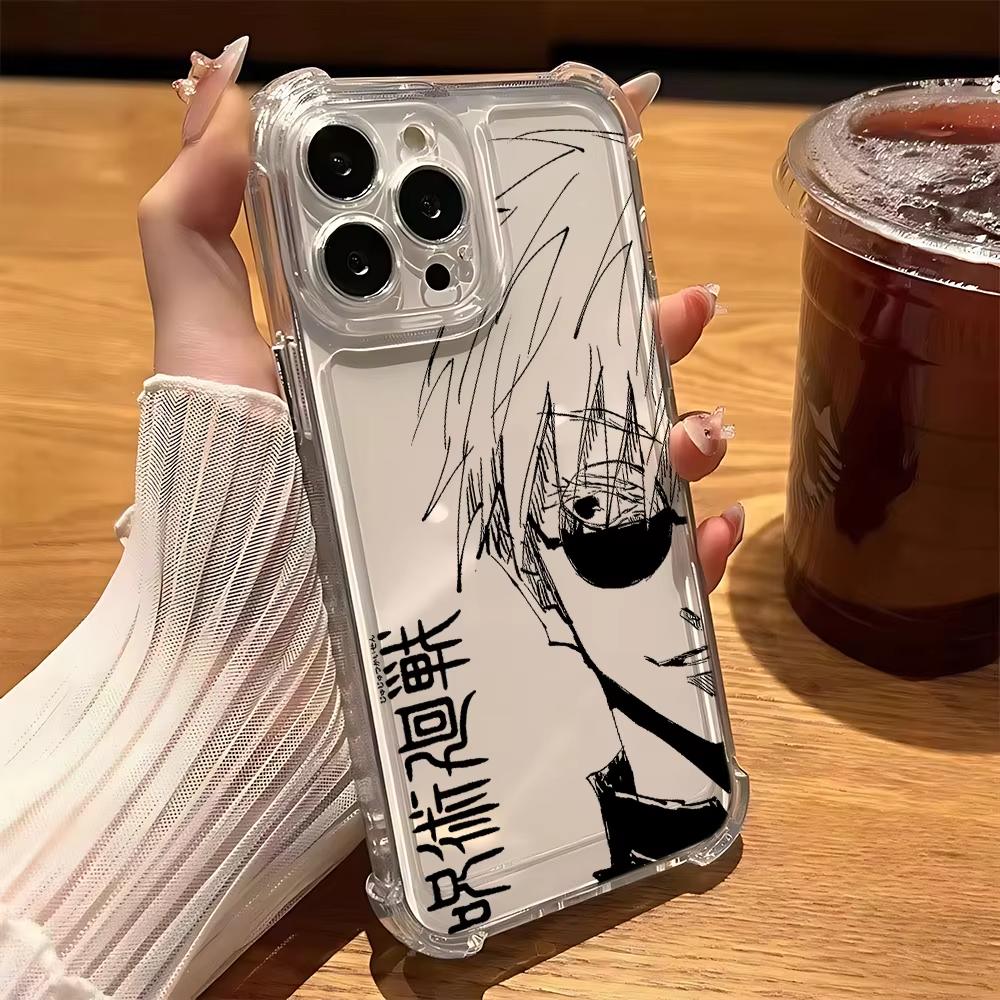 Anime Jujutsu Kaisen Gojo Pouzdro na telefon Pro iPhone 17 Air 16 e 15 14 13 12 11 Pro Max Plus Mini SE 2020 2022 Nárazuvzdorné pouzdro