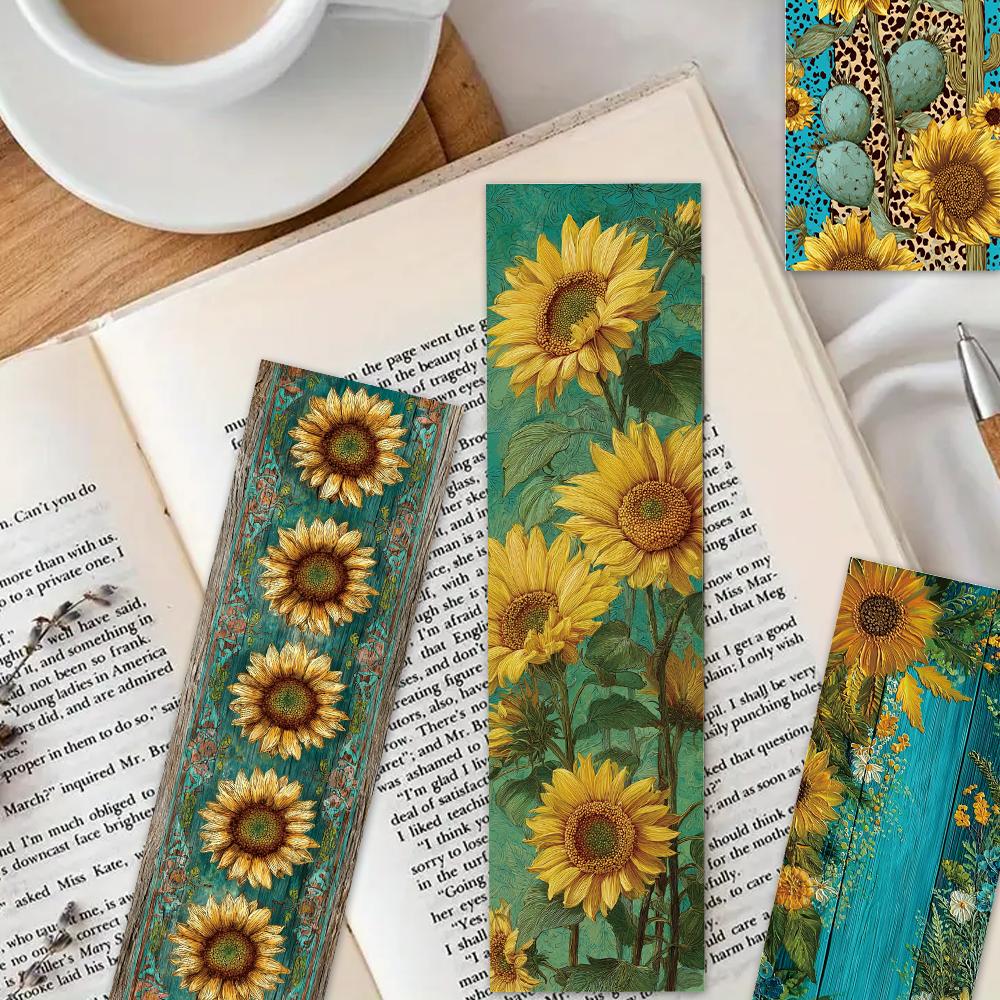 32pcs, Retro Sunflower Bookmark, Back To School Season, Christmas, Halloween, Suitable for Teachers, Readers, and Birthday Gifts