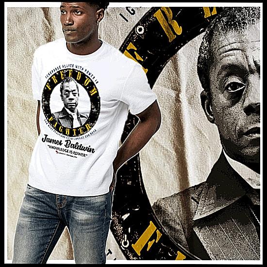 

James Baldwin T-Shirt Black History African Melanin quote African Pride Freedom XL