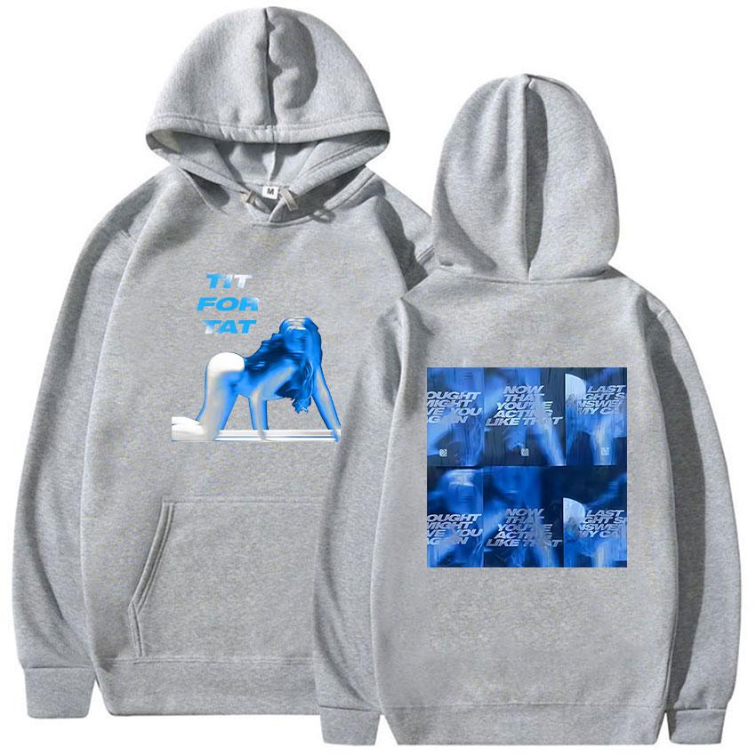 Sängerin Tate McRae TIT FOR TAT Album 2025 Fan Geschenk Kapuzenpullover Herren Damen Mode Harajuku Sweatshirt Retro Oversized Langarm Kapuzenpullover