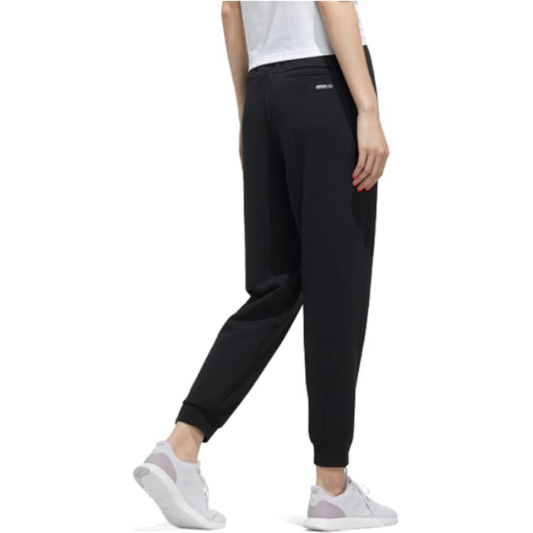 Adidas Neo Womens Short Sleeve Tapered Knit Joggers Women Joggers Black GD9383