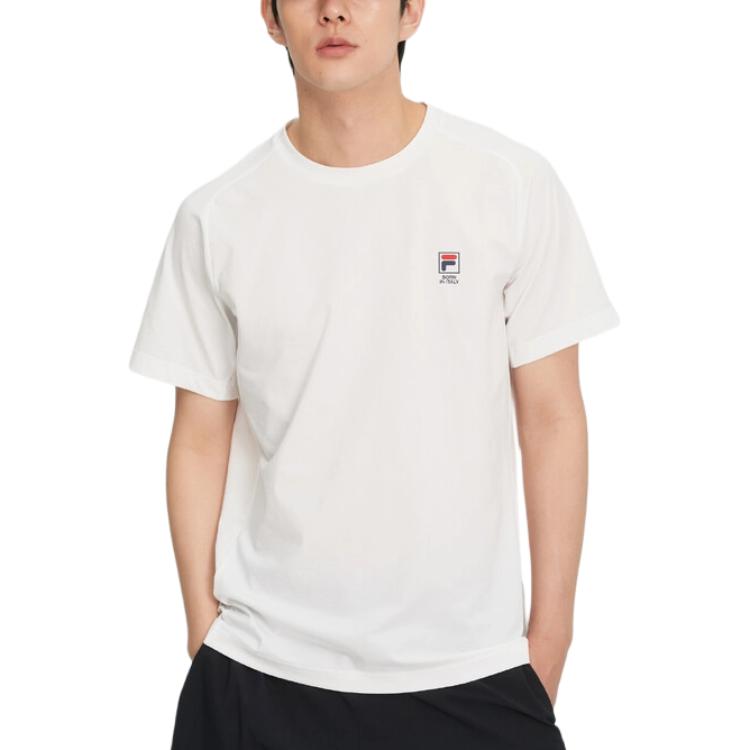 FILA T Shirts Unisex White Crew Neck FS2RSH2204UOWH