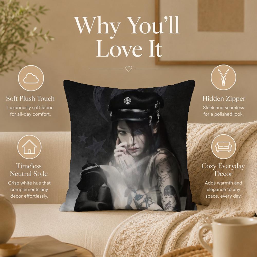 Singer Y‑Yeule Cushion Cover Double-Sided Printed Pillow Cover Hypoallergenic Dust-Mite Proof